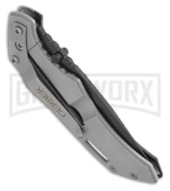 Gerber Knives Contrast Folding Knife - Black Serr 3 Gerber Knives Contrast Folding Knife - Black Serr -Knivesand Tools Shop gerber contrast 30 000259 folder black serrated side large