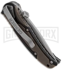 Gerber PR 2.5 Clip Folding Knife - Bead Blast Plain -Knivesand Tools Shop gerber essentials pr 2 5 clip 22 41579 side large