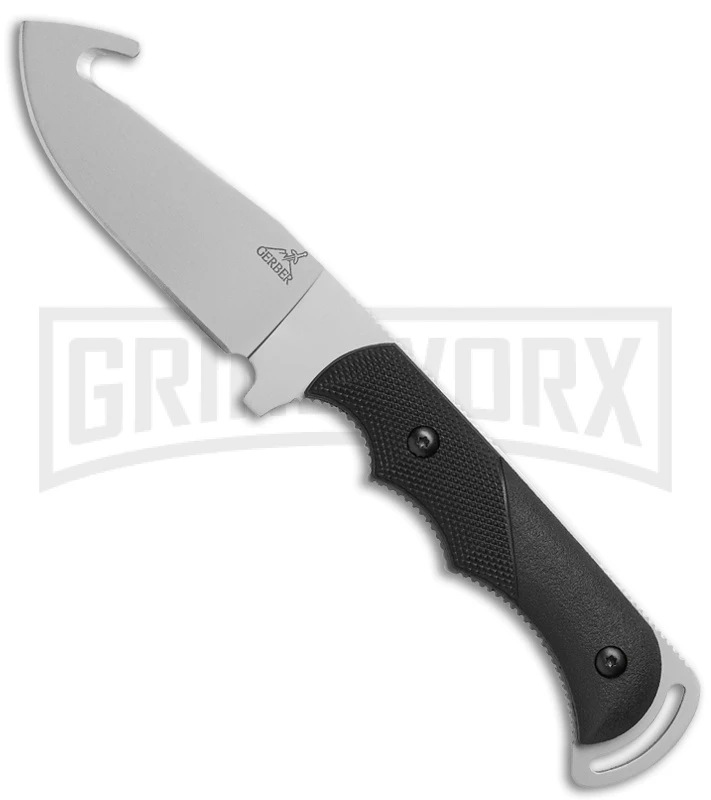 Gerber Freeman Guide Black FRN Fixed Blade Gut Hook - Bead Blast Plain Gerber Freeman Guide Black FRN Fixed Blade Gut Hook - Bead Blast Plain -Knivesand Tools Shop gerber freeman guide fixed gut hook 31 000589 large