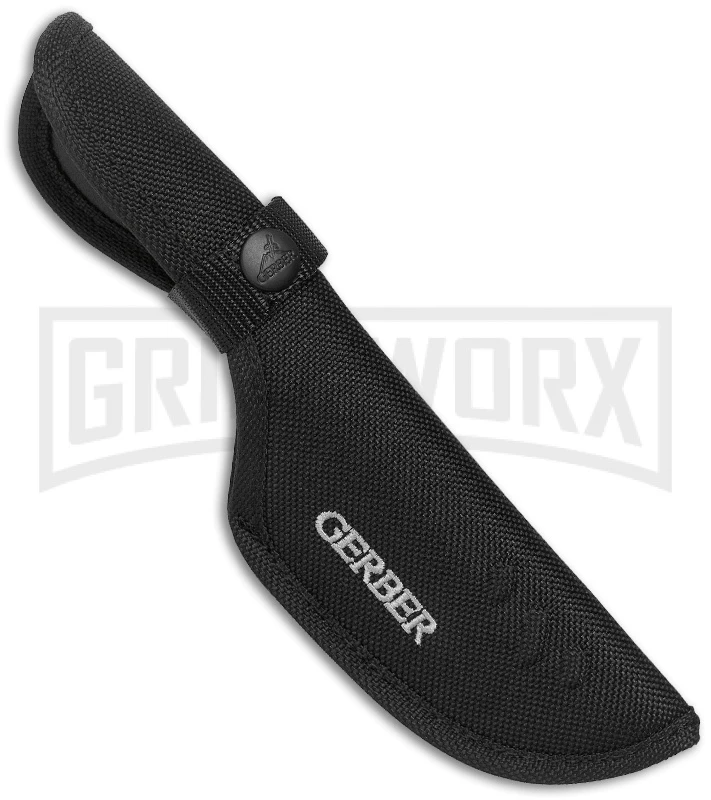 Gerber Freeman Guide Black FRN Fixed Blade Gut Hook - Bead Blast Plain Gerber Freeman Guide Black FRN Fixed Blade Gut Hook - Bead Blast Plain -Knivesand Tools Shop gerber freeman guide fixed gut hook 31 000589 sheath large
