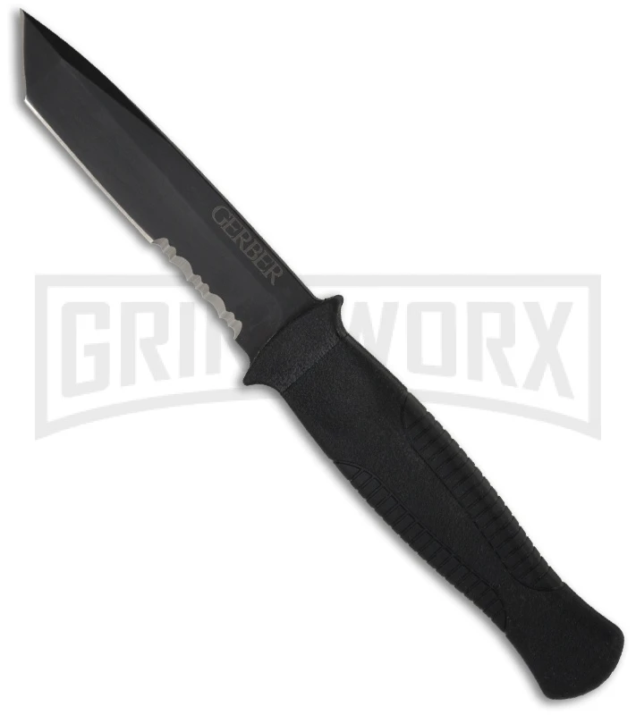 Gerber Guardian Back-Up Fixed Blade Knife - Black Serr Gerber Guardian Back-Up Fixed Blade Knife - Black Serr -Knivesand Tools Shop gerber guardian back up fixed blade 31 000559 large
