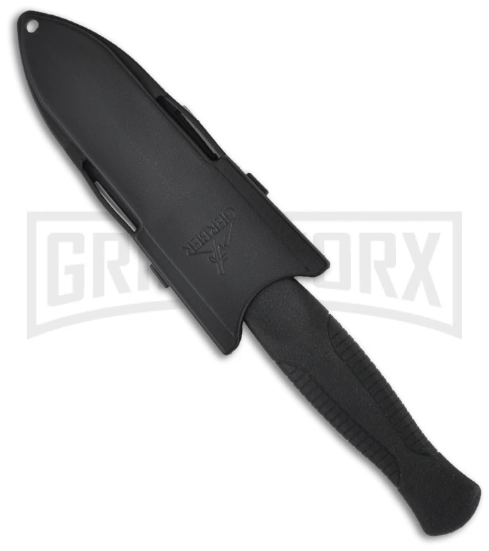 Gerber Guardian Back-Up Fixed Blade Knife - Black Serr Gerber Guardian Back-Up Fixed Blade Knife - Black Serr -Knivesand Tools Shop gerber guardian back up fixed blade 31 000559 sheath large