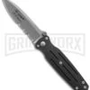 Gerber Mini Covert Folder Black Folding Knife - Bead Blast Serr -Knivesand Tools Shop gerber mini covert serr folding 46924 large