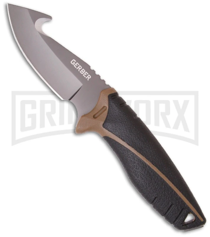 Gerber Hunting Myth Pro Gut-Hook Fixed Blade Knife - Gray Plain Gerber Hunting Myth Pro Gut-Hook Fixed Blade Knife - Gray Plain -Knivesand Tools Shop gerber myth fixed blade pro 31 001095 large
