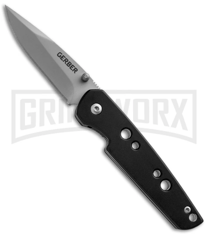 Gerber SB 2.5 Black Aluminum Folding Knife - Bead Blast Plain Gerber SB 2.5 Black Aluminum Folding Knife - Bead Blast Plain -Knivesand Tools Shop gerber sb2 5 plain beadblast 22 41535 large