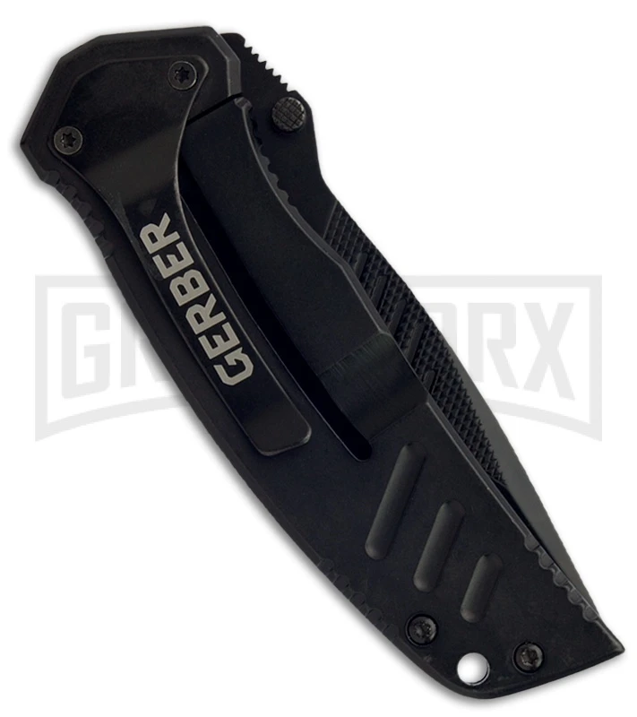 Gerber Knives Swagger Folding Knife - Black Serr Gerber Knives Swagger Folding Knife - Black Serr -Knivesand Tools Shop gerber swagger closed back large