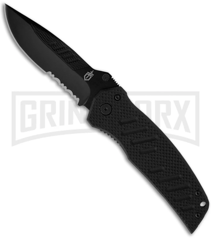 Gerber Knives Swagger Folding Knife - Black Serr Gerber Knives Swagger Folding Knife - Black Serr -Knivesand Tools Shop gerber swagger large