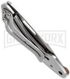 Gerber Trendy Folding Knife - Satin Plain -Knivesand Tools Shop gerber trendy 33 000467 satin wood side large