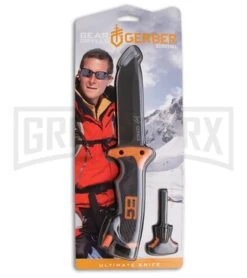 Gerber Bear Grylls Ultimate Fixed Blade Knife - Gray Plain -Knivesand Tools Shop gerber ultimate knife 31 001063 large