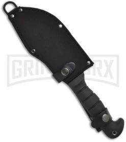 Ka-Bar Warthog Black Fixed Blade Knife - Black Plain -Knivesand Tools Shop ka bar 02 1278 sheath large