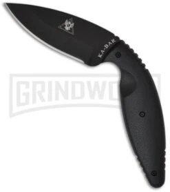 Ka-Bar Large TDI Law Enforcement Fixed Blade Knife - Black Plain