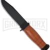 Ka-Bar Mark I Leather Handle Knife W/ - Black Plain -Knivesand Tools Shop ka bar 02 2225 large