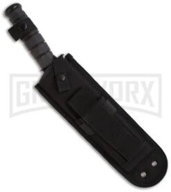Ka-Bar Combat Black Kukri Knife Fixed Blade - Black Plain -Knivesand Tools Shop ka bar combat kukri 1280 sheath large