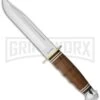 Ka-Bar Bowie Marine Hunter Leather Handle Fixed Blade Knife - Polish Plain 2 Ka-Bar Bowie Marine Hunter Leather Handle Fixed Blade Knife - Polish Plain -Knivesand Tools Shop ka bar fixed 1235 marine hunter large