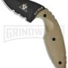 Ka-Bar Small TDI Law Enforcement Fixed Blade Knife Coyote Brown - Black Serr -Knivesand Tools Shop ka bar fixed tan black small tdi 01 01477cb large