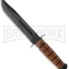 Ka-Bar Bowie Full-Size USMC Knife Leather Sheath - Black Serr -Knivesand Tools Shop ka bar full size usmc fighting 02 1218 large