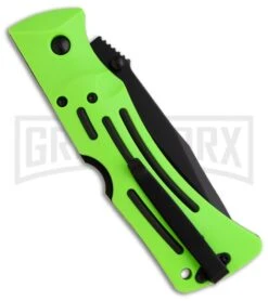 Ka-Bar Zombie Mule Green Zytel Folding Knife - Black Serr -Knivesand Tools Shop ka bar zombie mule folder 02 3058 back large