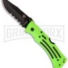 Ka-Bar Zombie Mule Green Zytel Folding Knife - Black Serr -Knivesand Tools Shop ka bar zombie mule folder serr 02 3059 large