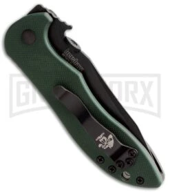 Kershaw Emerson CQC-5K Green G-10 Liner Lock Knife - Black Plain -Knivesand Tools Shop kershaw emerson cqc 5k 6070lblk side jm large
