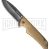 Kershaw Skyline Flytanium Bronze Titanium Folding Knife - Blackwash Plain