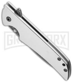 Kershaw Skyline Flytanium Polished Titanium Folding Knife - Damascus Plain -Knivesand Tools Shop kershaw skyline dam 1760dam flytanium scales mirror bottom cm large