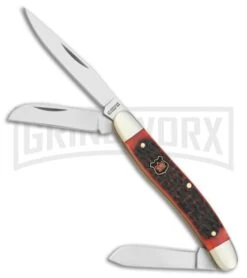 Klaas Customary Medium Stockman Red Jigged Bone Pocket Knife