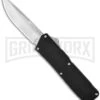 Lightning Black D/A OTF Automatic Knife - Satin Plain -Knivesand Tools Shop lightning black satin gx 0396 jr large