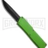 Lightning Zombie Edition Green D/A OTF Automatic Knife - Black Plain -Knivesand Tools Shop lightning plain green black large