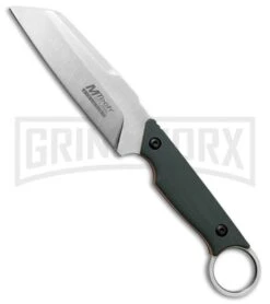 M-Tech Evolution Quarrel Green G-10 Fixed Blade Knife - Satin Plain