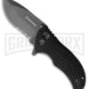 M-Tech USMC Heavy Duty Black Aluminum Manual Folding Knife - Black Serr -Knivesand Tools Shop m tech usmc heavy duty black alum black serr BP 28523 jr large