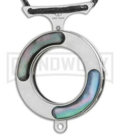 Mantis MK14pbp Vicious Circle Black Pearl Folding Neck Knife - Satin Plain -Knivesand Tools Shop mantis mk14pbp side cm large