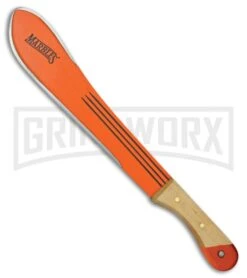 Marbles Bolo Camp Natural Wood Machete - Orange Plain