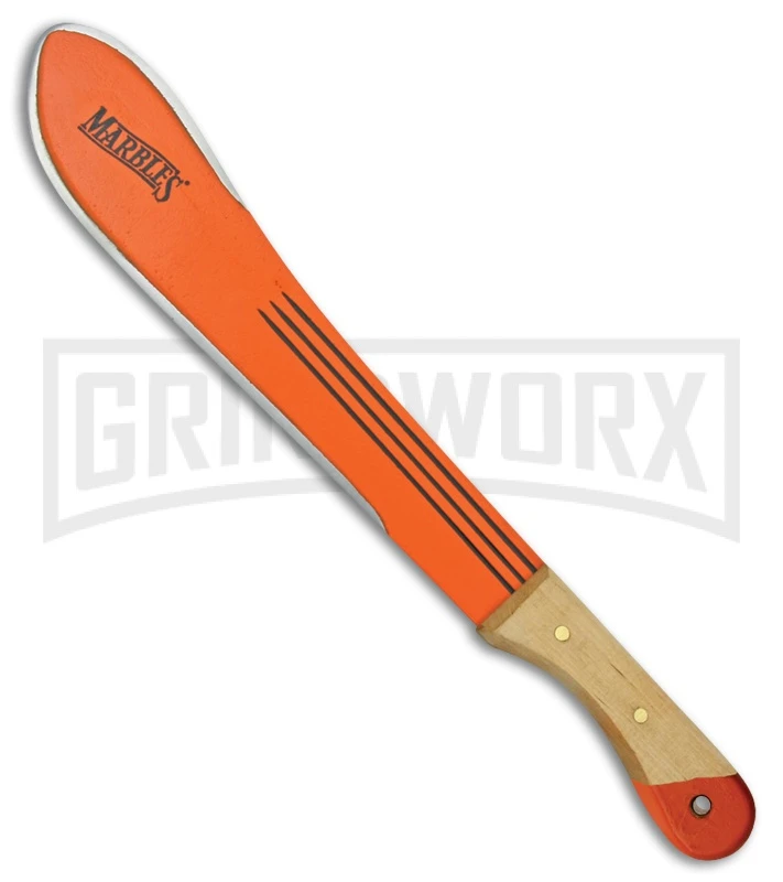 Marbles Bolo Camp Natural Wood Machete - Orange Plain Marbles Bolo Camp Natural Wood Machete - Orange Plain -Knivesand Tools Shop marbles bolo camp natuarl wood machete orange plain BP 29205 jr large