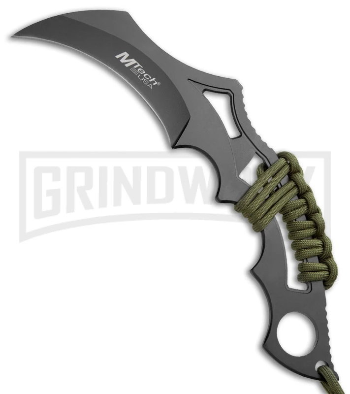 M-Tech Modified Karambit Fixed Blade Neck Knife - Black Plain M-Tech Modified Karambit Fixed Blade Neck Knife - Black Plain -Knivesand Tools Shop mtech fixed mt 20 20t large