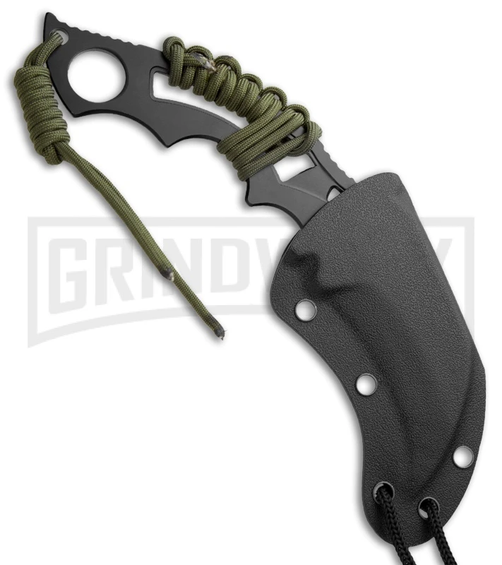 M-Tech Modified Karambit Fixed Blade Neck Knife - Black Plain M-Tech Modified Karambit Fixed Blade Neck Knife - Black Plain -Knivesand Tools Shop mtech fixed mt 20 20t sheath large