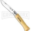 Opinel Knives No. 5 Beech Wood Folding Knife - Stainless Steel Plain -Knivesand Tools Shop opinel 5stainless 001072 large