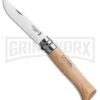 Opinel Knives No. 8 Beech Wood Folding Knife - Stainless Steel Plain 2 Opinel Knives No. 8 Beech Wood Folding Knife - Stainless Steel Plain -Knivesand Tools Shop opinel 8 stainless Steel Beech Satin BHQ 14345 jr large