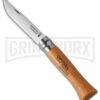 Opinel Knives No. 6 Wood Carbon Steel Folding Knife - Satin Plain -Knivesand Tools Shop opinel carbon steel beech satin no 6 large