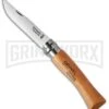 Opinel Knives No. 7 Beech Wood Folding Knife - Carbon Steel Plain -Knivesand Tools Shop opinel carbon steel beech satin no 7 large
