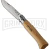 Opinel Knives No. 8 Beech Wood Folding Knife W/ Sheath - Stainless Steel