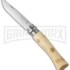 Opinel Knives Nature Snow No. 7 Beech Wood Folding Knife - Stainless Steel -Knivesand Tools Shop opinel op01553 cm large