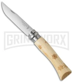 Opinel Knives Nature Snow No. 7 Beech Wood Folding Knife - Stainless Steel