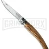 Opinel Knives Slim No. 10 Olive Wood Folding Knife - Stainless Steel