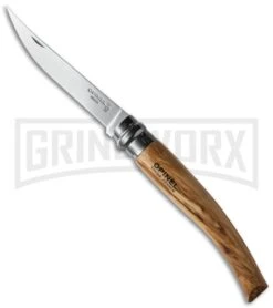 Opinel Knives Slim No. 10 Olive Wood Folding Knife - Stainless Steel