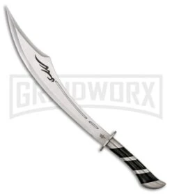 Rite Edge Bold Fantasy Black Wood Fixed Blade Knife - Satin Plain