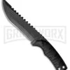 Rite Edge Shadow Black Tactical Fixed Blade Knife W/ Sawback - Black Plain -Knivesand Tools Shop rite edge shadow black tactical sawback black BP 29522 jr large