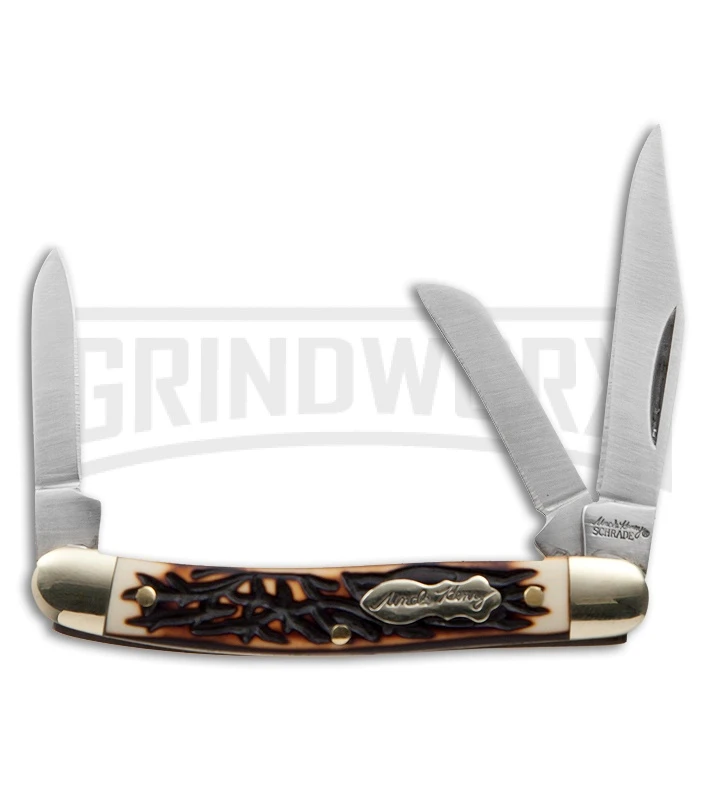 Uncle Henry JR Small Stockman Staglon Pocket Knife Uncle Henry JR Small Stockman Staglon Pocket Knife -Knivesand Tools Shop schrade 807uh jr small stockman folder large