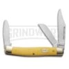 Old Timer Senior Yellow Pocket Knife - 3 Blade -Knivesand Tools Shop schrade 8oty yellow large