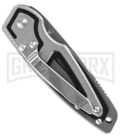 Schrade Layered Gunmetal Gray Folding Knife - Gray Plain -Knivesand Tools Shop schrade layered linerlock SCH224 BHQ 61937 dl back large