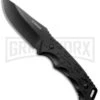 Schrade SCHF32 Black Rubber Fixed Blade Knife - Black Plain
